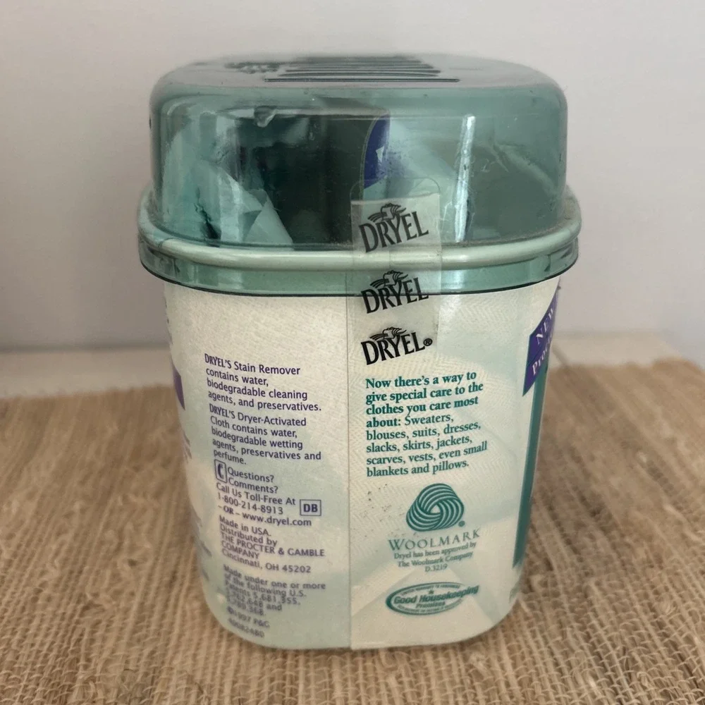 Vintage Dryel Fabric Care Kit 12 Loads Open Box Complete 1997 Home Dry Cleaner